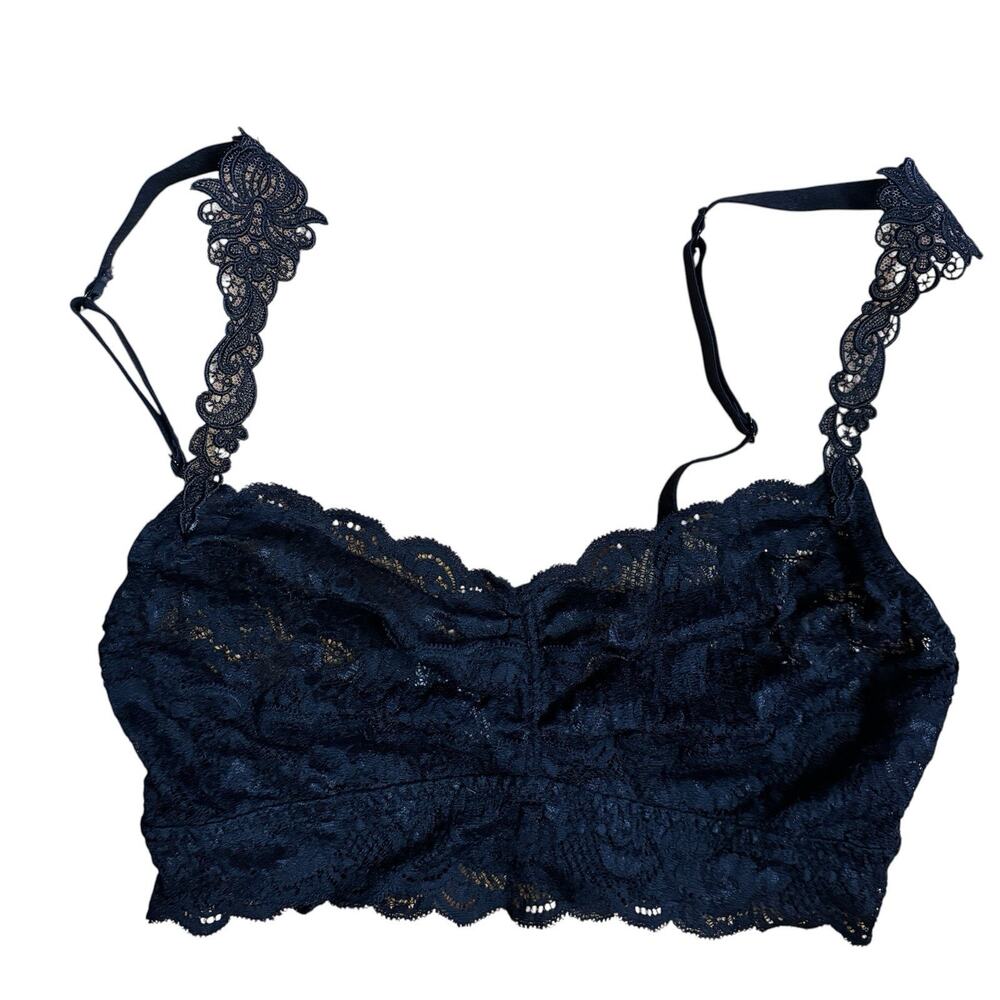 Cosabella Lace Bralette Womens M Black Floral Lace Adjustable Strap